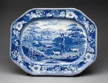 Platter, Staffordshire, Mid 19th century. Creator: Staffordshire Potteries