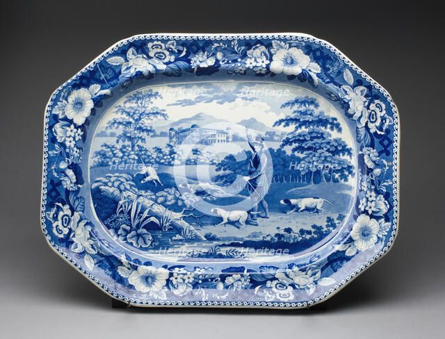 Platter, Staffordshire, Mid 19th century. Creator: Staffordshire Potteries.