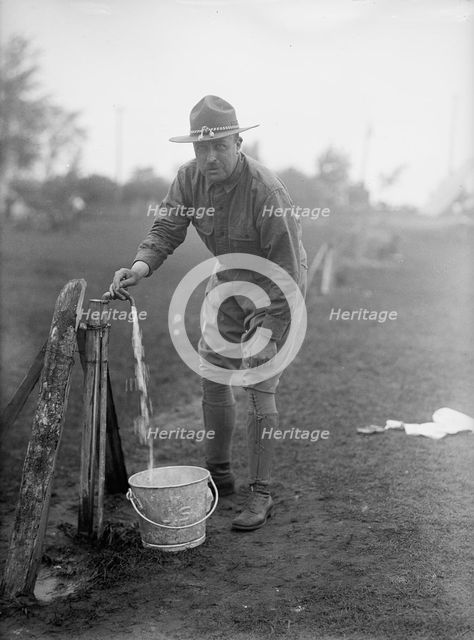 Plattsburg Reserve Officers Training Camp - The Pump, 1916. Creator: Harris & Ewing.