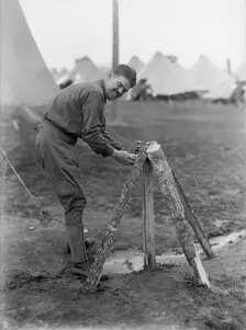 Plattsburg Reserve Officers Training Camp - The Pump, 1916. Creator: Harris & Ewing