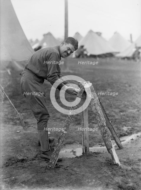 Plattsburg Reserve Officers Training Camp - The Pump, 1916. Creator: Harris & Ewing.