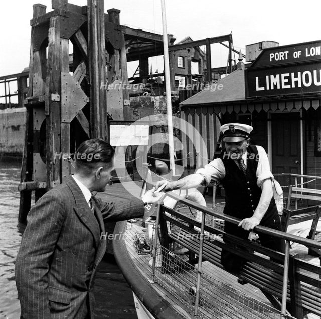 Play Day on the River Thames, Limehouse, London, 1954. Creator: Henry Grant.