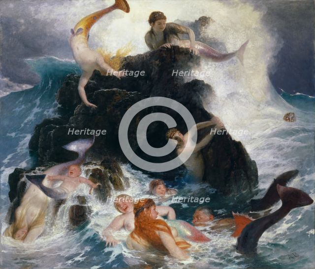 Play of the Nereides, 1886. Creator: Arnold Bocklin.