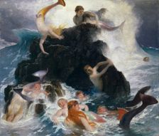 Play of the Nereides, 1886. Creator: Arnold Bocklin