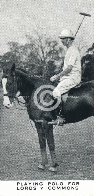 'Playng Polo for Lords v Commons', c1930 (1937). Artist: Unknown.