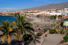 Playa de Torviscas beach, Playa de las Americas, Tenerife, Canary Islands, 2007. Creator: Peter Thompson