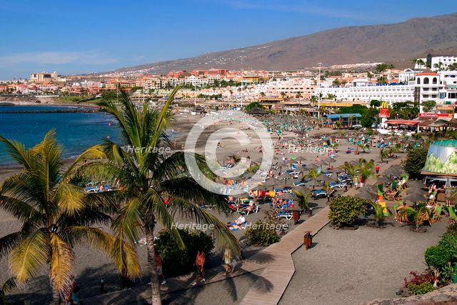 Playa de Torviscas beach, Playa de las Americas, Tenerife, Canary Islands, 2007. Creator: Peter Thompson.
