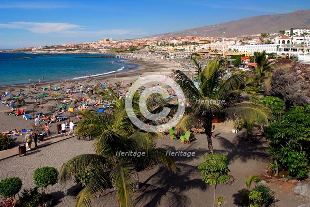 Playa de Torviscas beach, Playa de las Americas, Tenerife, Canary Islands, 2007. Creator: Peter Thompson.