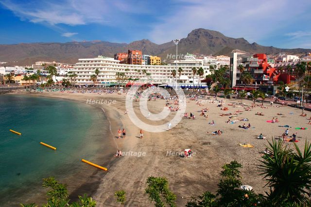 Playa la Pinta beach, Playa de las Americas, Tenerife, Canary Islands, 2007. Creator: Peter Thompson.