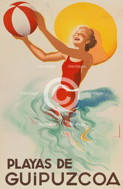 Playas de Guipúzcoa (Beaches of Guipúzcoa), 1941. Creator: Morell, Josep (1899-1949).