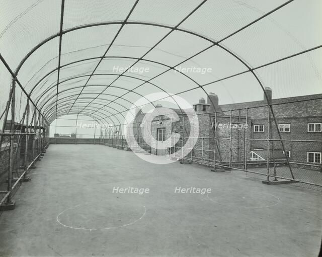 Playground on roof, School of Building, Brixton, London, 1936. Artist: Unknown.