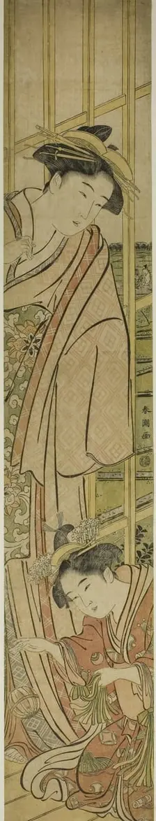 Playing Temari, c. 1780/1801. Creator: Katsukawa Shuncho