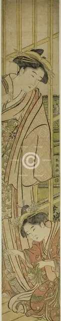 Playing Temari, c. 1780/1801. Creator: Katsukawa Shuncho.