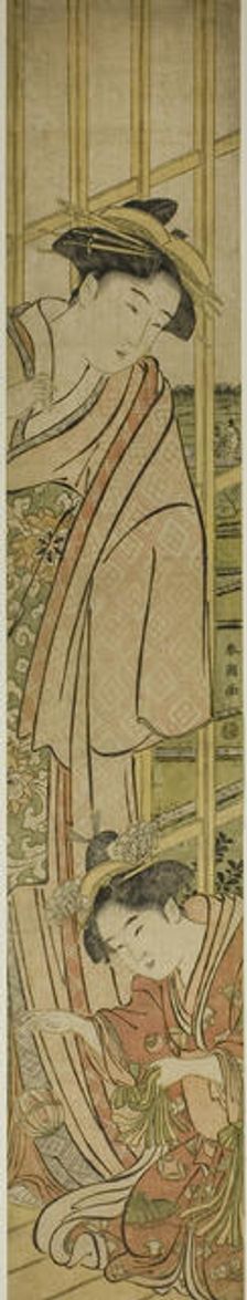 Playing Temari, c. 1780/1801. Creator: Katsukawa Shuncho