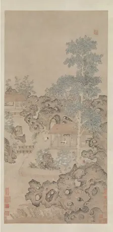 Playing the zither for a crane, mid-16th century. Creator: Unknown