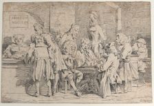 Playing Tric Trac, 1763., 1763. Creator: Philip James de Loutherbourg