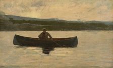 Playing A Fish, 1875, Reworked in 1890s. Creator: Winslow Homer