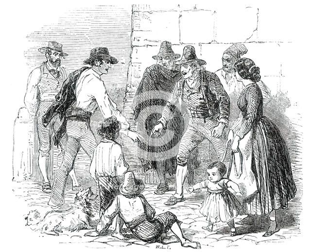 Playing at Morra - Rome, 1850. Creator: Unknown.