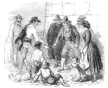 Playing at Morra - Rome, 1850. Creator: Unknown