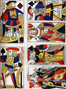 Playing cards, 16th century?, (1849). Creator: Bisson & Cottard