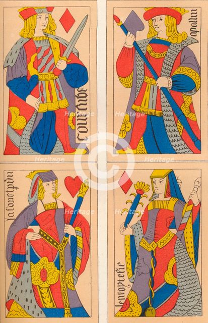 Playing cards, 16th century?, (1849). Creator: E Hauger.