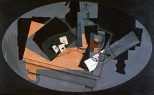 Playing Cards and Siphon 1916. Artist: Juan Gris