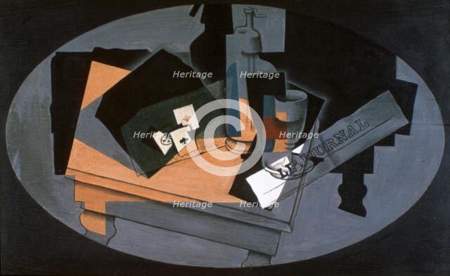 'Playing Cards and Siphon', 1916.  Artist: Juan Gris
