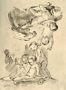 Playing Cupids c1757, (1928). Artist: Giovanni Battista Tiepolo