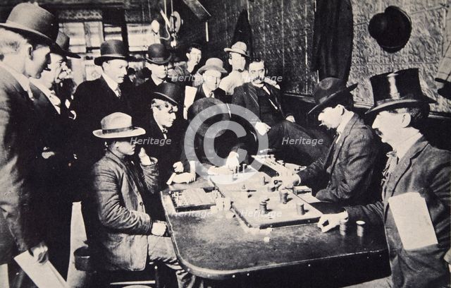 Playing Faro in the Orient Saloon, Bisbee, Arizona, USA, 1903.  Creator: Unknown.