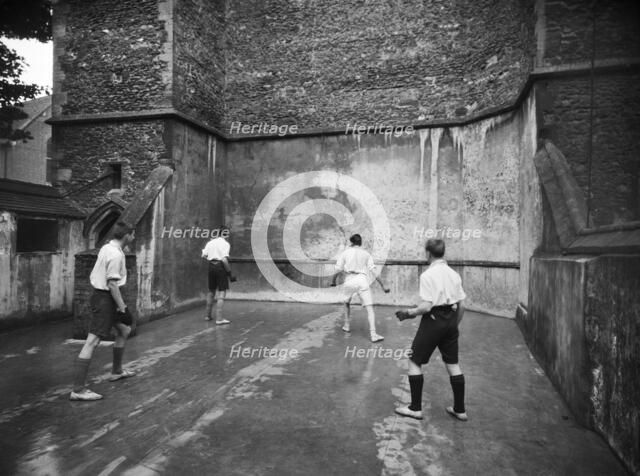 Playing fives, King's School, Ely, Cambridgeshire, 1920-1939. Artist: Marshall Keene and Company.