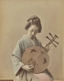 Playing Getkin sic, about 1875-1890s. Creator: Adolfo Farsari