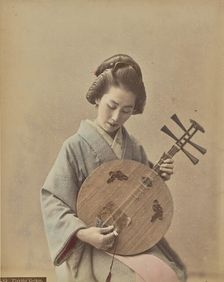 Playing Getkin sic, about 1875-1890s. Creator: Adolfo Farsari