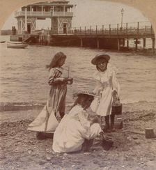 Playing on the Beach c1900. Artist: Keystone View Company