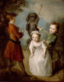 Playing Soldier, c1743. Creator: Philippe Mercier