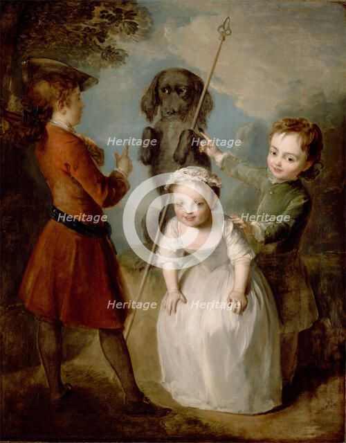 Playing Soldier, c1743. Creator: Philippe Mercier.