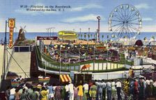 Playland amusement park on the Boardwalk, Wildwood-By-The-Sea, New Jersey, USA, 1940