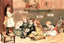 'Playtime in the Nursery; "A Concert" , 1890. Creator: Alice Mary Morgan