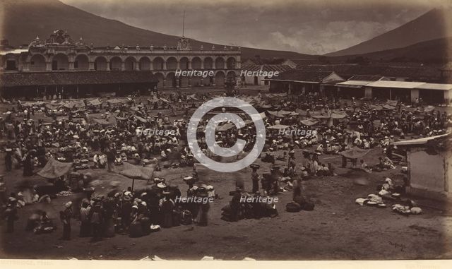 Plaza and Viceroy's Palace-Antigua de Guatemala, 1877. Creator: Eadweard J Muybridge.