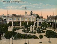 Plaza de Armas and Presidential Palace, Havana, Cuba, c1920