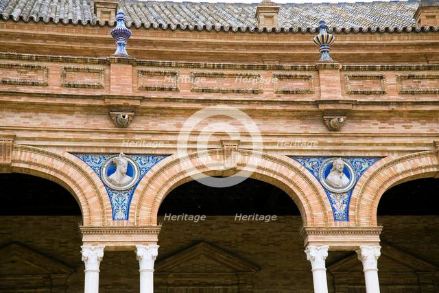 Plaza de Espana, Seville, Andalusia, Spain, 2007. Creator: Samuel Magal.