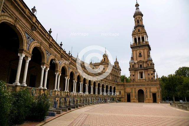Plaza de Espana, Seville, Andalusia, Spain, 2007. Creator: Samuel Magal.