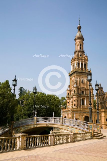 Plaza de Espana, Seville, Andalusia, Spain, 2007. Creator: Samuel Magal.