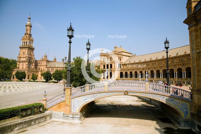 Plaza de Espana, Seville, Andalusia, Spain, 2007. Creator: Samuel Magal.