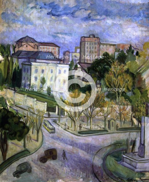 'Plaza del Castelar, Madrid', 1910.  Creator: Juan de Echevarria.