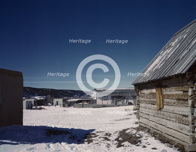 Plaza of Trampas, Taos Co., New Mexico, 1943. Creator: John Collier.
