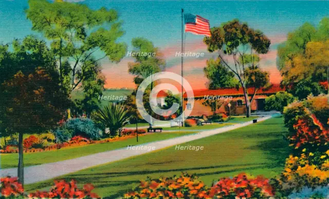 Plaza Where The First American Flag in California Was Raised in 1846. San Diego, California', c194 Artist: Unknown.