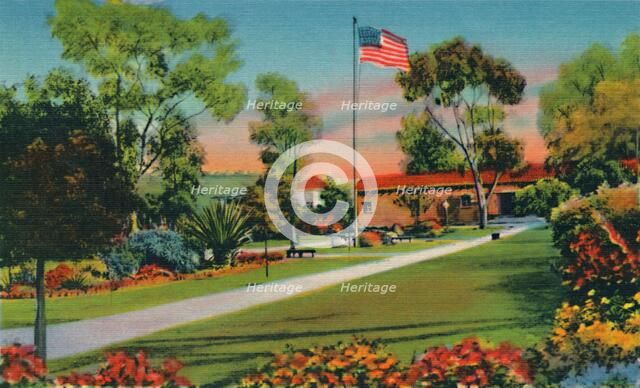 Plaza Where The First American Flag in California Was Raised in 1846. San Diego, California', c194 Artist: Unknown.