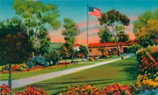 Plaza Where The First American Flag in California Was Raised in 1846. San Diego, California c194