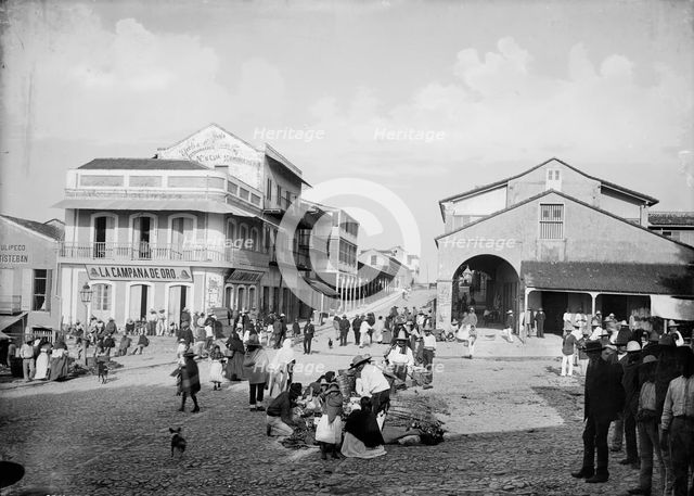 Plaza, Tampico, between 1880 and 1897. Creator: William H. Jackson.