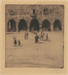 Plazza del Comune, Pistoia, 1883. Creator: Joseph Pennell